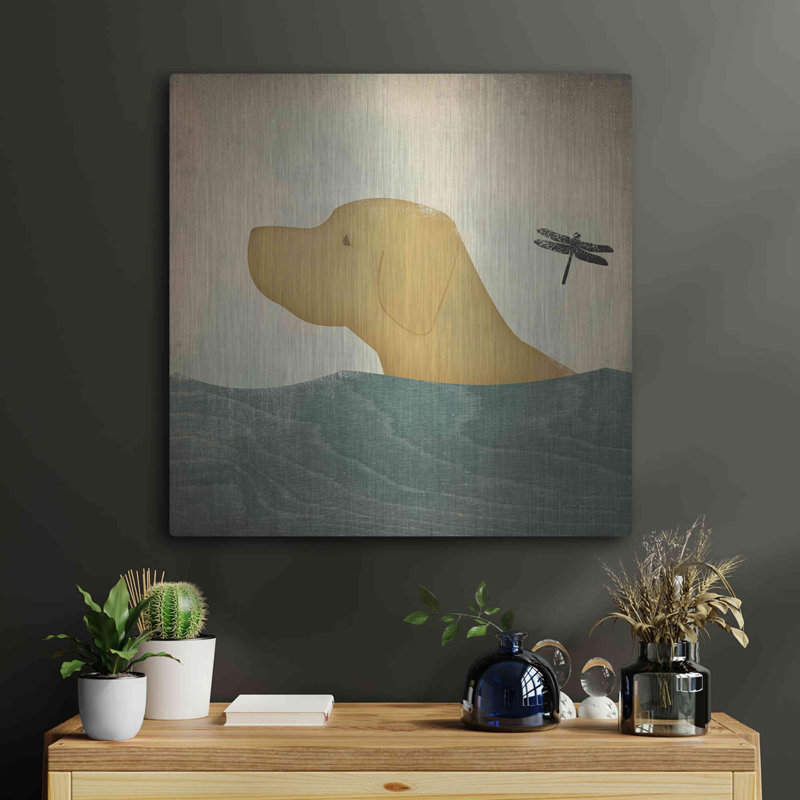 «Yellow Dog Swim» par Ryan Fowler, H 24 po x l 24 po