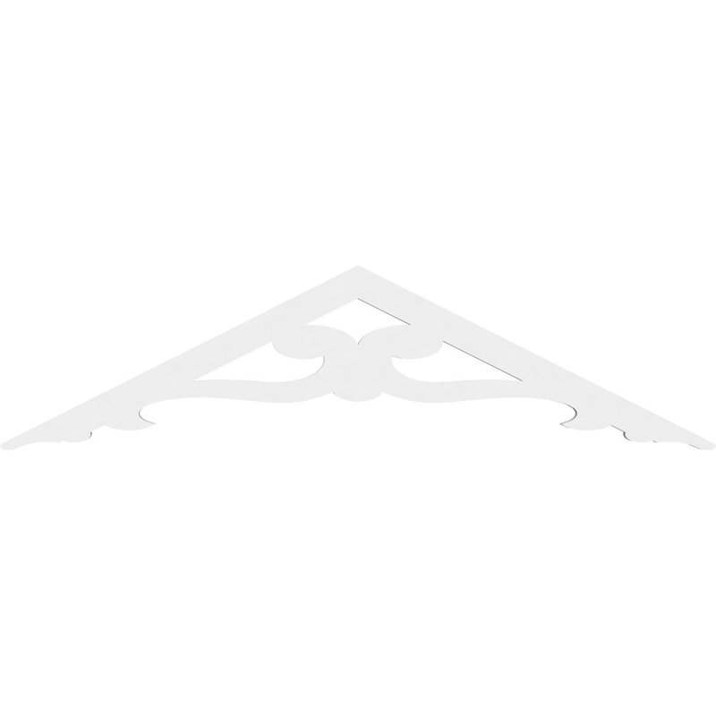 Brontes Signature Urethane Gable Pediment, Primed Tan, 12"H x 48"W, 6/12