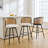 Cane Back Swivel Upholstered  Stool-1335810502-1335810501