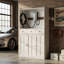 Armoire de rangement de 47,2 po avec crochet de suspension, 3 tiroirs et grande armoire à double porte, organisateur de garage pour station de charge, outils et fournitures