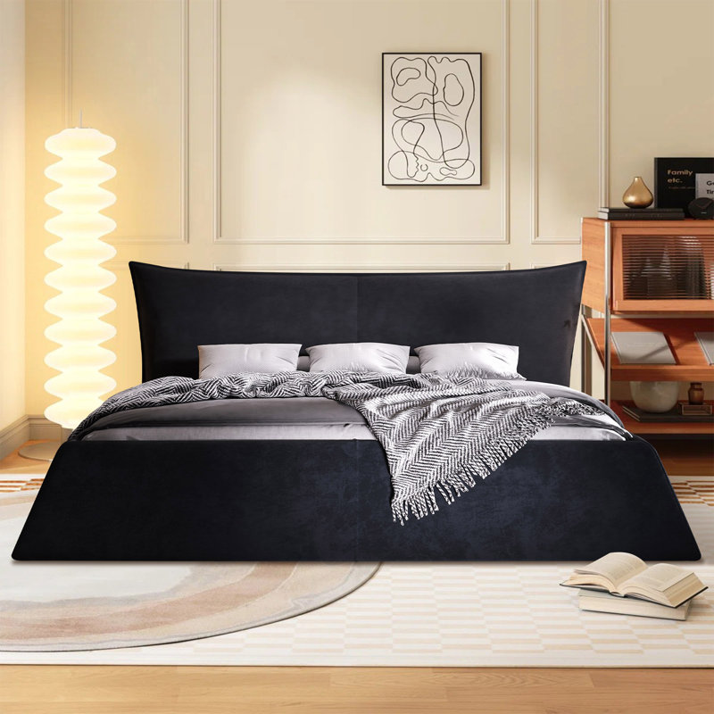 Eriksay King Upholstered Platform Bed, Black, King