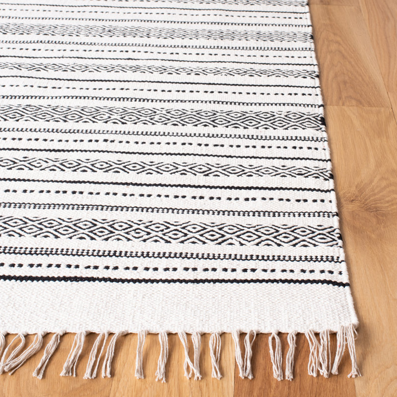 Mehara Flat Weave Cotton Striped Rug, Rectangle 3' x 5'