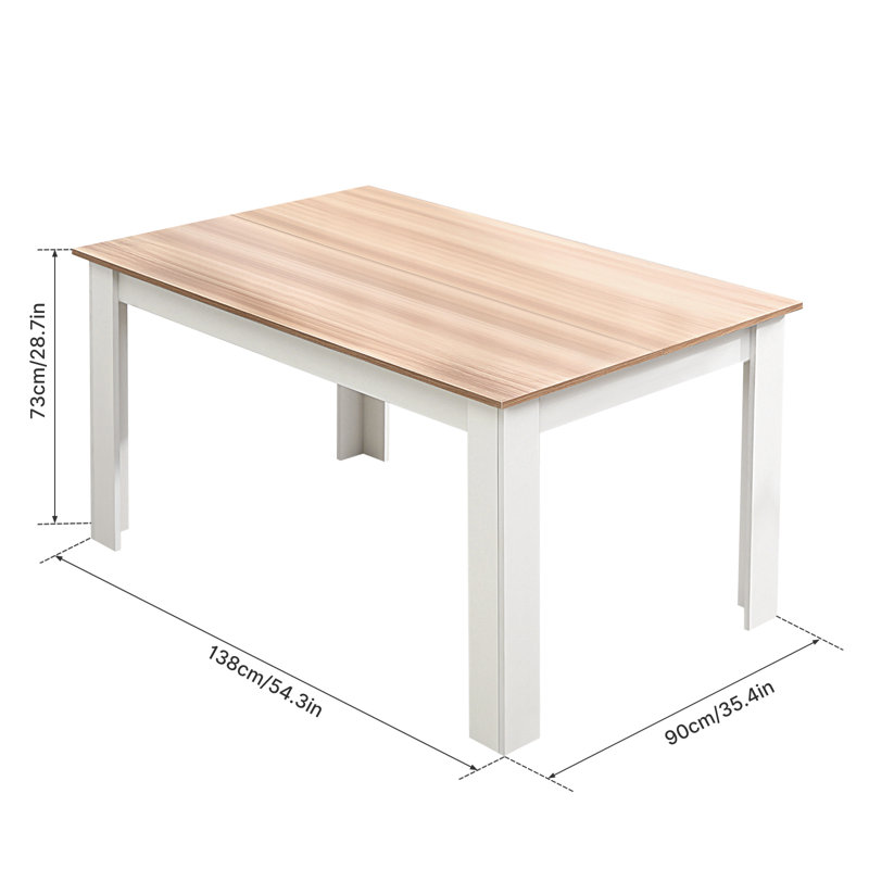 Giancarlos Dining Table, Light Yellow Wood