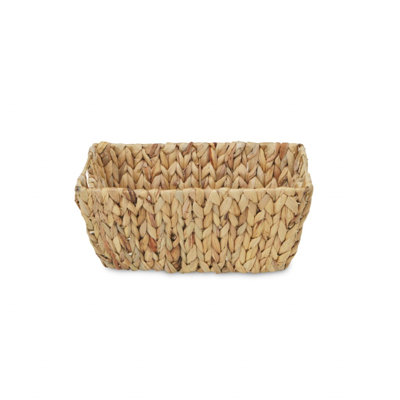 Panier tressé en jacinthe d'eau