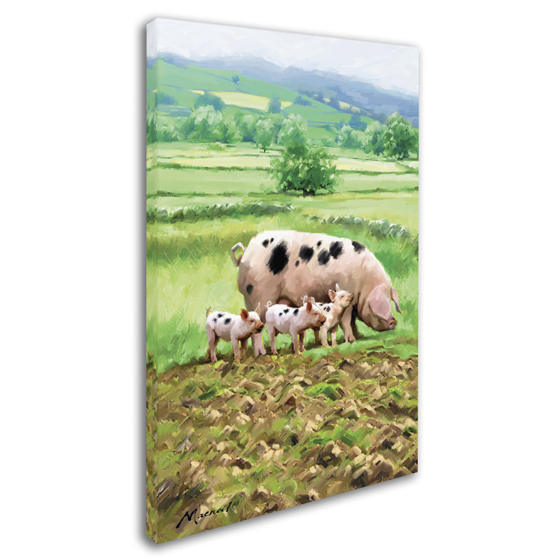 «Armand Piglets» par Armand, reproduction sur toile, H 19 po x l 12 po x P 2 po