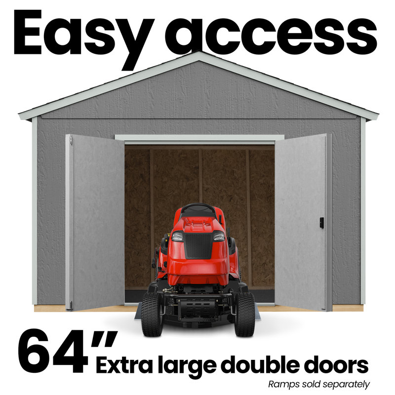 Astoria 12 ft. W x 20 ft. D Wood Storage Shed With Floor, No
