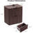 23"W Nightstands with 2-drawer, Nightstand with 3-sided Fluted Panels and Faux Marble Top
