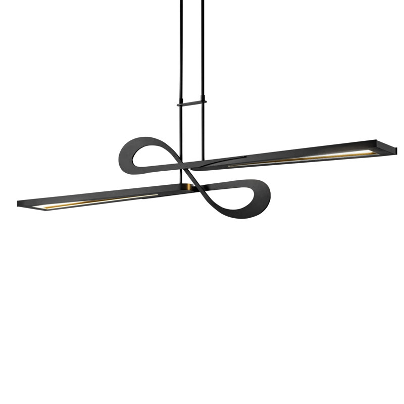 Switchback Kitchen Island Geometric LED Pendant, Black