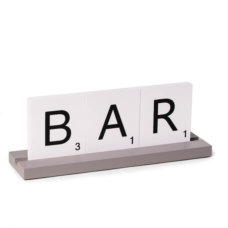 Enseigne de style Scrabble Agáta bar