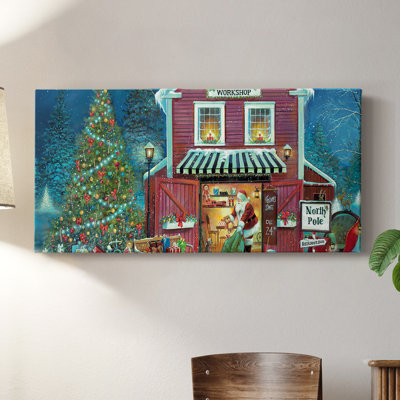 Santa's Workshop- Gallery Wrapped Canvas -Ready to Hang