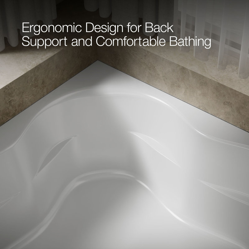 Tercet 60" x 60" Soaking Bathtub, White