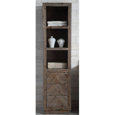 Colona Solid Wood Freestanding Linen Cabinet