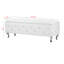 Banc de rangement rembourré en simili cuir Soniya au fini blanc, H 19 po x l 53,63 po x P 17,25 po