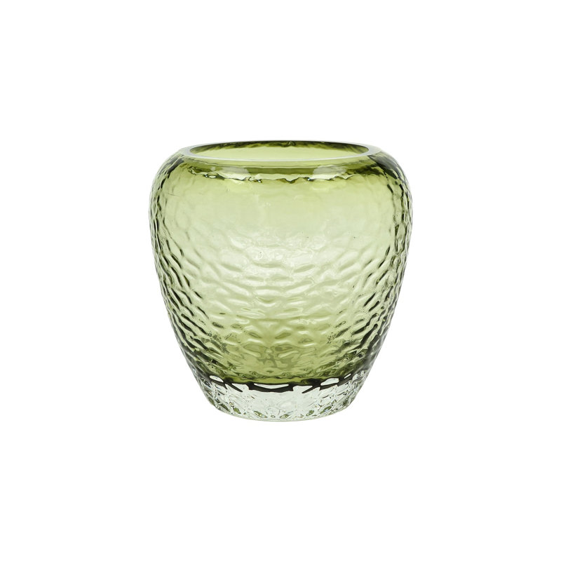 Vase en verre Alexes Prisma Hurricane, H 9,84 po x l 10 po x P 10 po, Vert