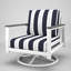 Chaise berçante d'extérieur en métal avec coussin Sunbrella Townsend-306658819