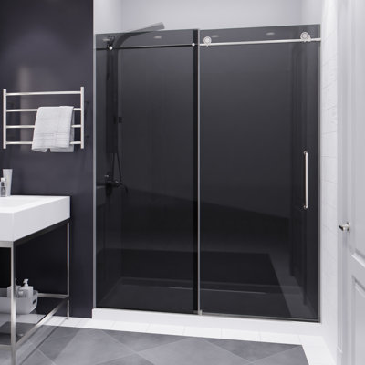 Porte de douche coulissante sans cadre l 60 po x H 76 po