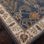 Poeme Wool Area Rug in Dark Blue/Cream/Orange-1873902072