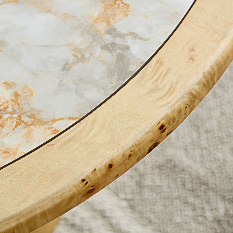 Ensemble de 2 tables basses en bois, Naturel