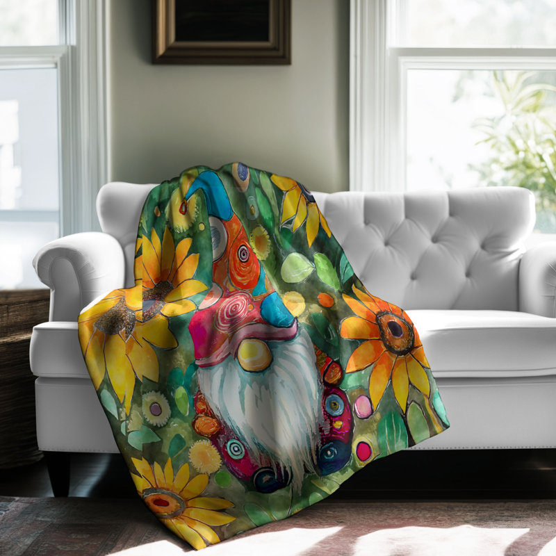Gnome Kingdom Throw Blanket, 60" W x 80" L