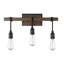 Éclairage pour salle de bain à 3 lumières à intensité variable bronze / brun Eleesia