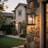 13.25" H Matte Black Exterior Wall Lantern with Seedy Glass Shade-2044100838
