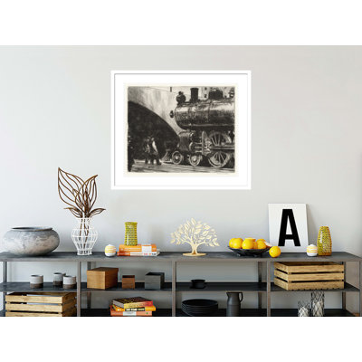 «The Locomotive» par Edward Hopper, impression giclée sur cadre