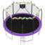 Trampoline 16 pi avec lumières DEL et panier de basketball sécuritaire et durable pour le plaisir en famille-132136153