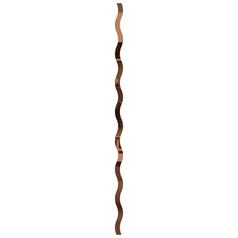 Ensemble de panneau mural décoratif à lattes en acrylique réglable Brazos (paquet de 22), H 94 po x l 3,25 po, Bronze