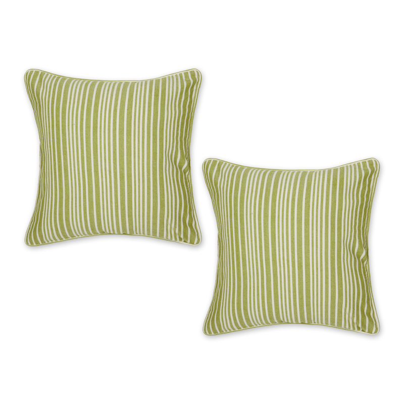Striped Pillow Cover, Avocado