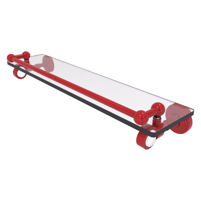 Tablette flottante Pacific Grove, H 3,5 po x l 22 po x P 5,5 po, Rouge pompier