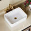 Lavabo de salle de bain vasque rectangulaire en porcelaine vitreuse blanche L 19 po x l 14 po Denbigh-115234774