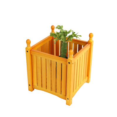 Wood Square Outdoor Planter, Great For Growing All Herbs And Flowers, Quick Assembly Timeframe Planter Use, Adds Style To Patio Or Poolside, Holds Potted Arrangements