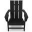 Ensemble de 2 chaises d'extérieur pliables noires en PEHD Adirondack-60429568
