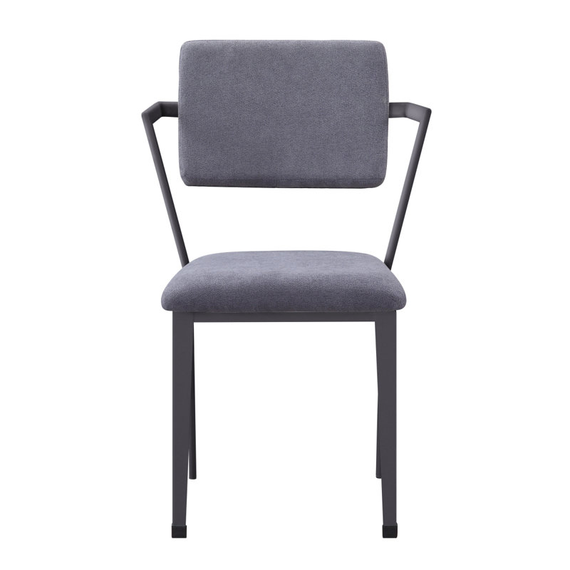 Chaise de bureau rembourrée à dossier ouvert, Noir