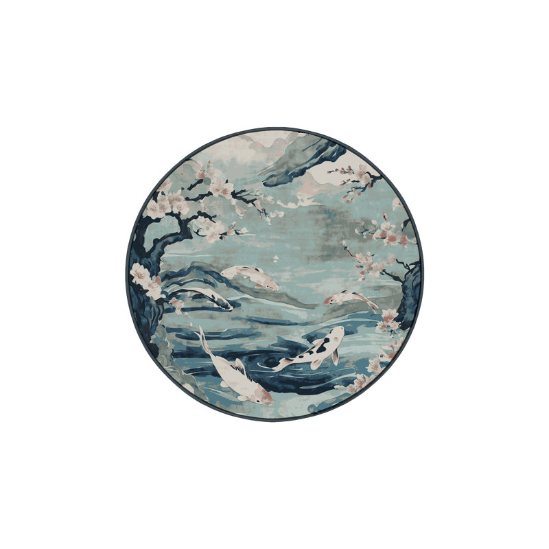Silky Soft Plush Gray Area Rug, Round 8'