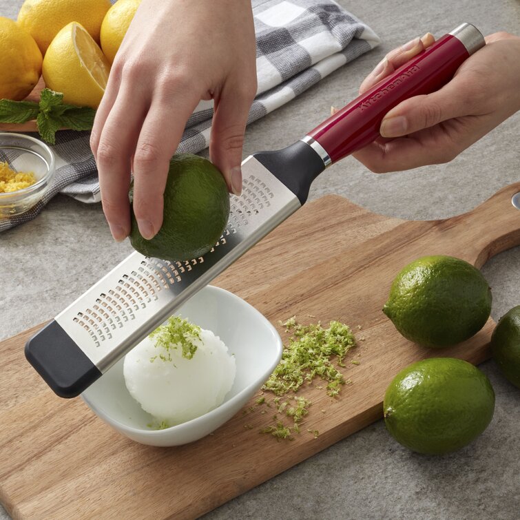 KitchenAid Gourmet Etched Fine Grater, Redko321ohera - Red