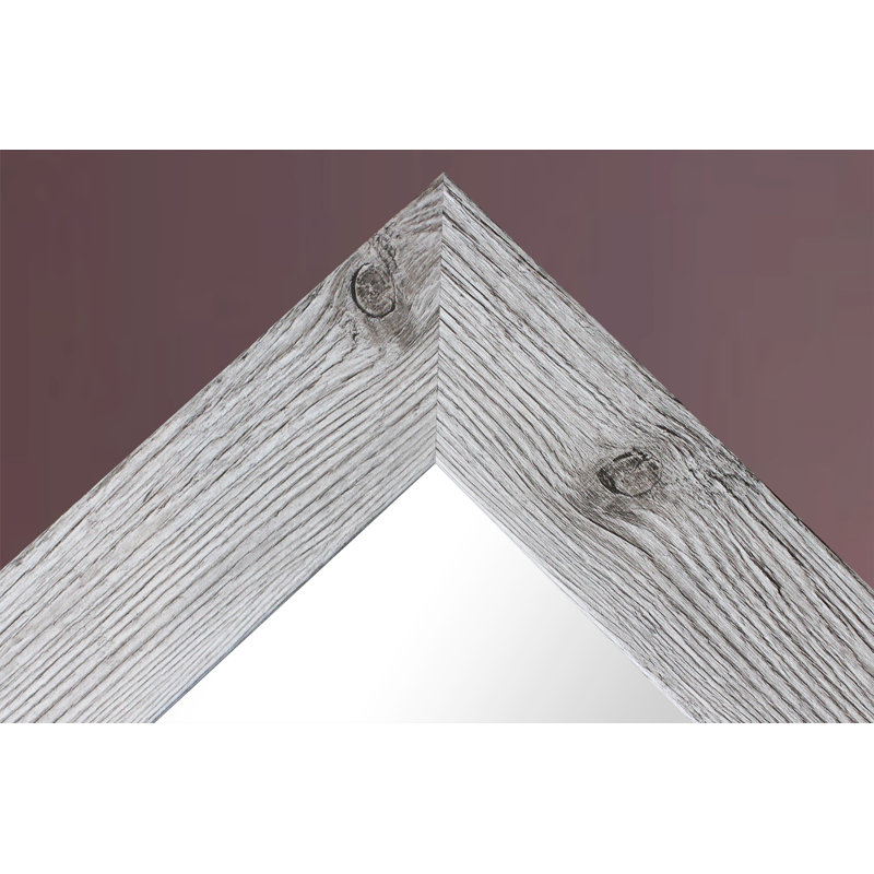 Hensel Wood Flat Wall Mirror, 47.5" H x 30.5" W