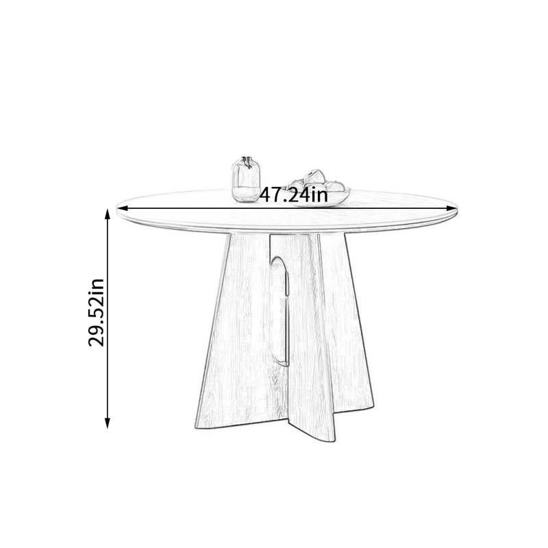 Table ronde Simple Design, H 29,52 po x L 47,24 po x l 47,24 po