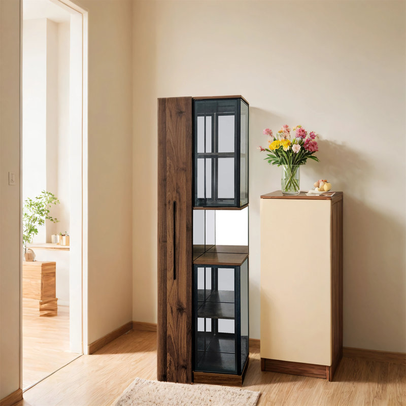 Glass Door Display Cabinet With Lighting