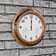 Decorative 18 Quartz Battery-Powered Indoor/Outdoor Patio Wall Clock Thermometer