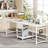 79-Inch Two Person Computer Desk With Drawers And Storage Shelves-1369629122