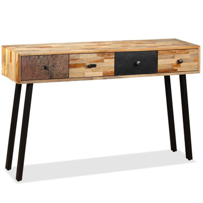 Gena 120cm Solid Wood Top Console Table