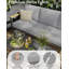 Ensemble de conversation de patio moderne en aluminium 7 pièces avec table basse - Canapé modulaire d'extérieur durable pour balcon, jardin, terrasse, cour, gris-318876825
