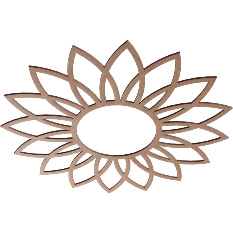 Médaillon de plafond 28 "x 28" x P 9 3/4 "x P 3/8" Daisy, H 30 po x l 30 po x P 0,38 po