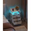 Bedside Table with LED Lights and Charging Station, Bedside Cabinet with 3 Fabric Storage Drawers and Shelves, Nightstand with USB Ports & TypeC for Bedroom, Livingroom -1644430710