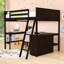 Lit mezzanine double avec tablettes et bureau-1398277484