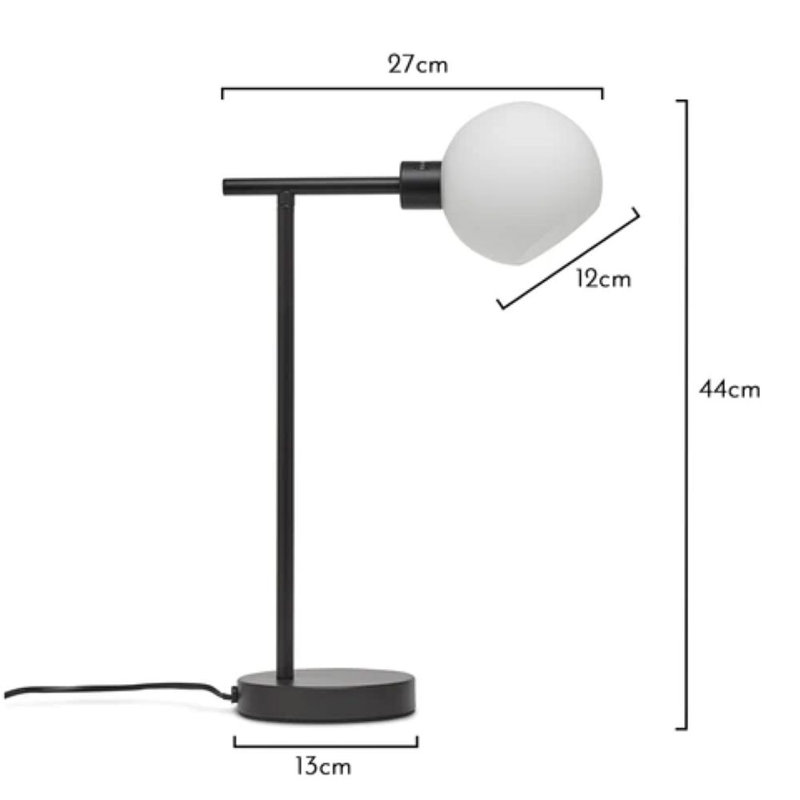 Califano Metal Lamp Base Lamp, Black