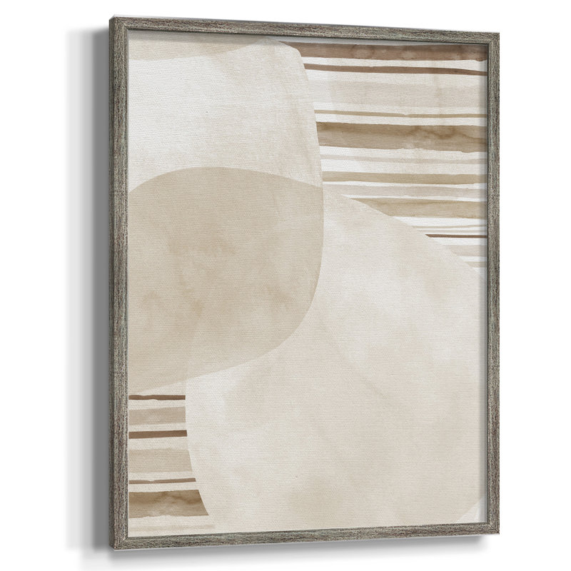 Sphères et rayures II, reproduction encadrée - bois massif, H 21 po x l 17 po