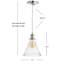 Luminaire suspendu conique à 1 lumière Rochelle-1960210683