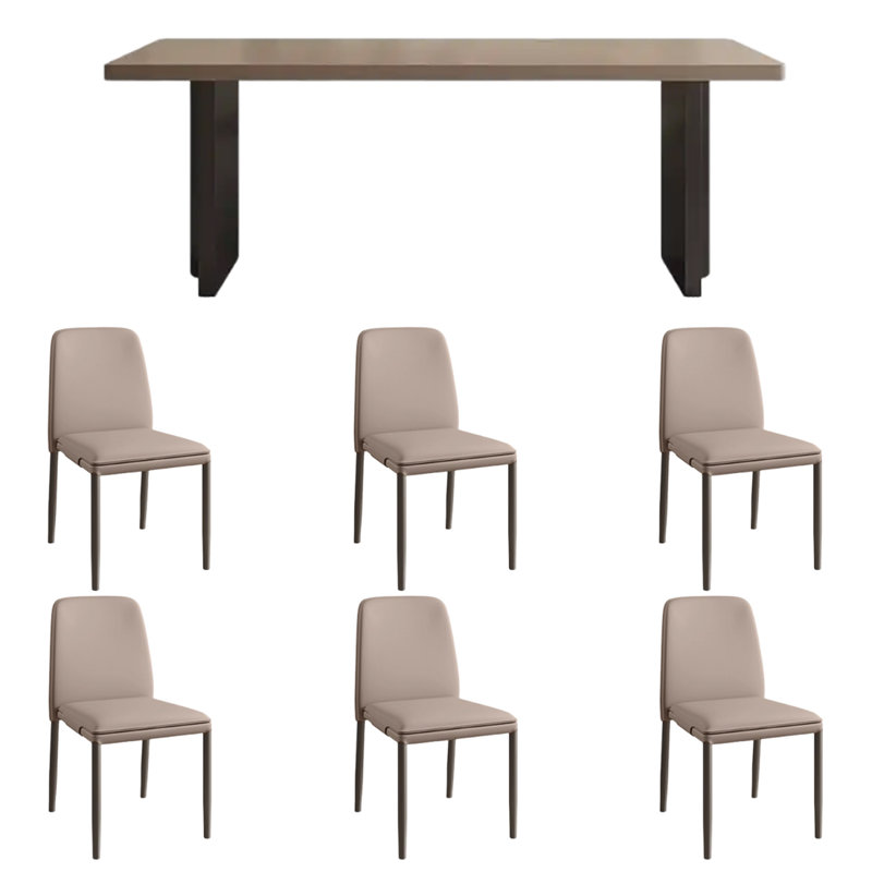 Table de salle à manger et chaise haut de gamme épaissies, H 29,5 po x L 70,8 po x l 31,4 po